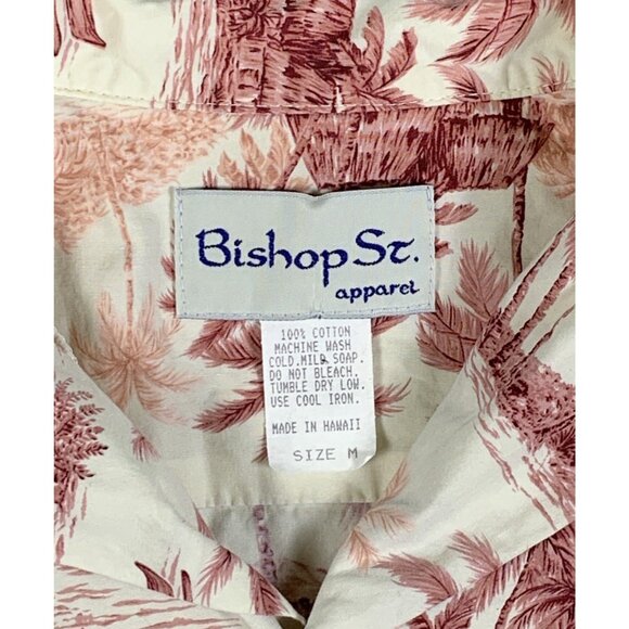 Bishop St Apparel Men’s M Short Sleeve Hawaiian Print Button Down Shirt USA - Picture 3 of 5